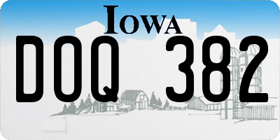 IA license plate DOQ382