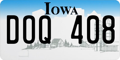 IA license plate DOQ408