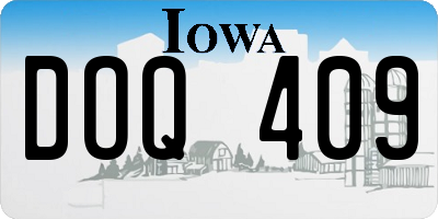 IA license plate DOQ409