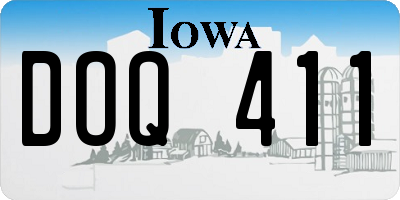 IA license plate DOQ411