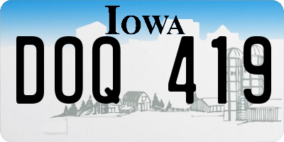 IA license plate DOQ419