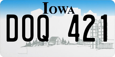IA license plate DOQ421