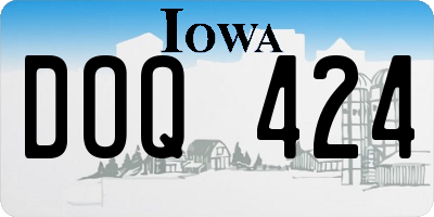 IA license plate DOQ424