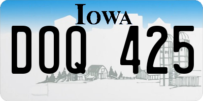 IA license plate DOQ425