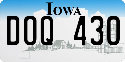 IA license plate DOQ430