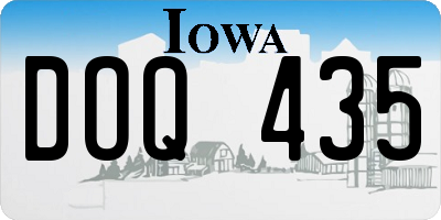 IA license plate DOQ435