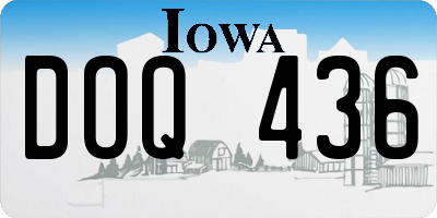 IA license plate DOQ436