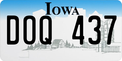IA license plate DOQ437