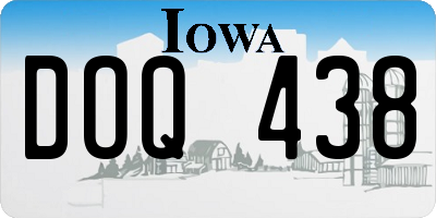 IA license plate DOQ438