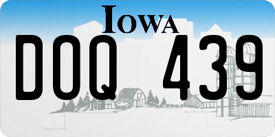 IA license plate DOQ439
