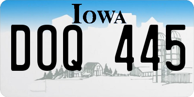 IA license plate DOQ445