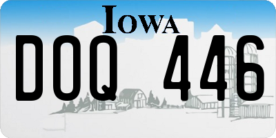 IA license plate DOQ446