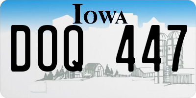 IA license plate DOQ447