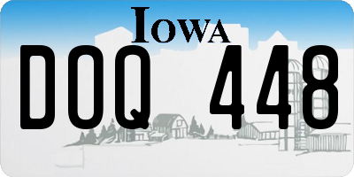IA license plate DOQ448