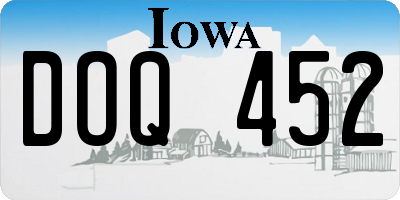 IA license plate DOQ452