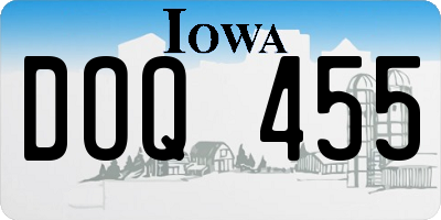 IA license plate DOQ455