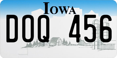 IA license plate DOQ456