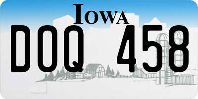 IA license plate DOQ458