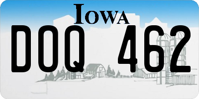 IA license plate DOQ462