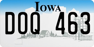IA license plate DOQ463