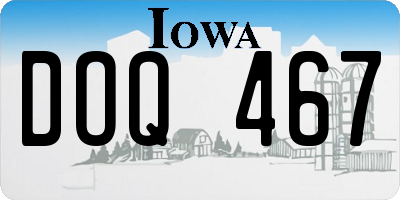 IA license plate DOQ467