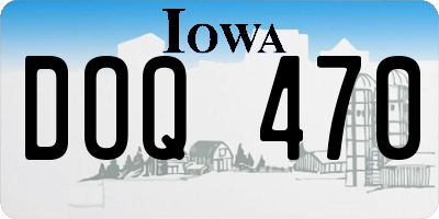 IA license plate DOQ470
