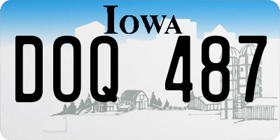 IA license plate DOQ487