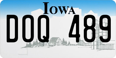 IA license plate DOQ489