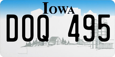 IA license plate DOQ495