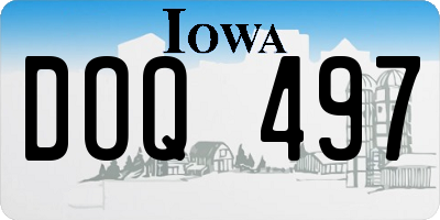 IA license plate DOQ497