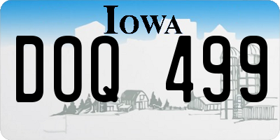 IA license plate DOQ499