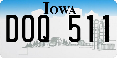 IA license plate DOQ511