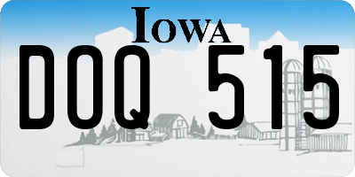 IA license plate DOQ515