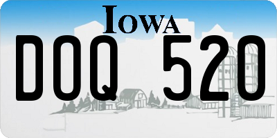 IA license plate DOQ520