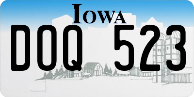 IA license plate DOQ523