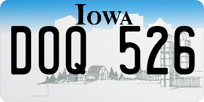 IA license plate DOQ526