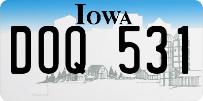 IA license plate DOQ531