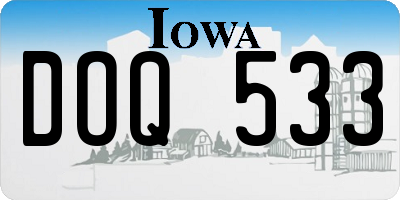IA license plate DOQ533