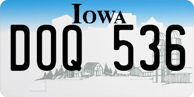 IA license plate DOQ536