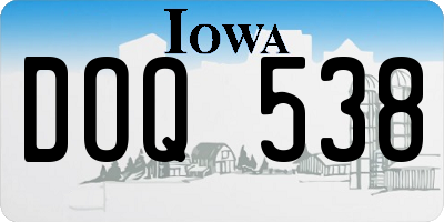 IA license plate DOQ538
