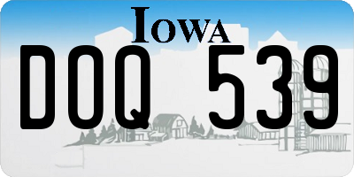 IA license plate DOQ539