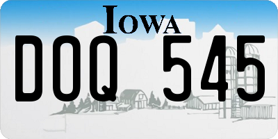 IA license plate DOQ545