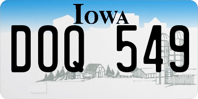 IA license plate DOQ549