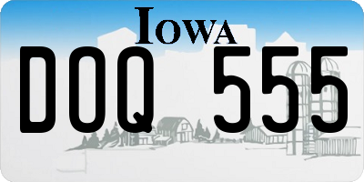 IA license plate DOQ555