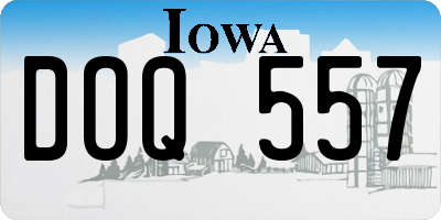 IA license plate DOQ557