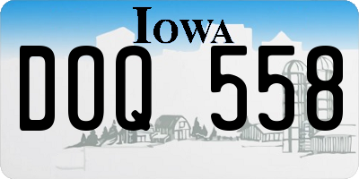 IA license plate DOQ558