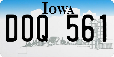 IA license plate DOQ561