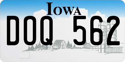IA license plate DOQ562