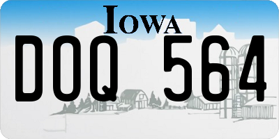 IA license plate DOQ564