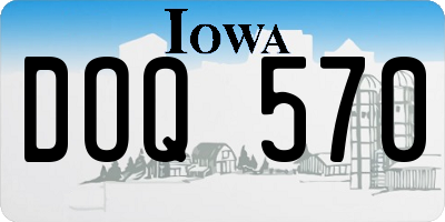 IA license plate DOQ570